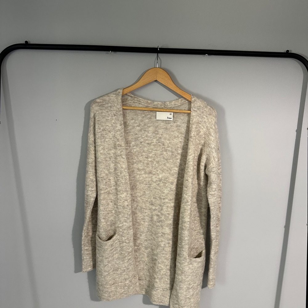 Wilfred Cream Cardigan Sweater Open Front Relaxed Fit - Picture 1 of 4